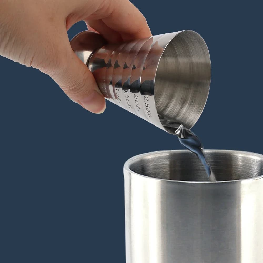 Bar Cocktail Shaker Jigger strumenti per Cocktail accessori per bevande miste misura Cup Bar gadget in acciaio inossidabile da 75ML