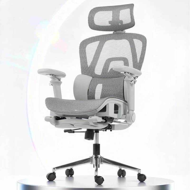 Sedia da Ufficio Ergonomica con Supporto Lombare Regolabile, Schienale in Rete Traspirante, Reclinabile e Girevole, Sedia da Gaming per Casa e Ufficio