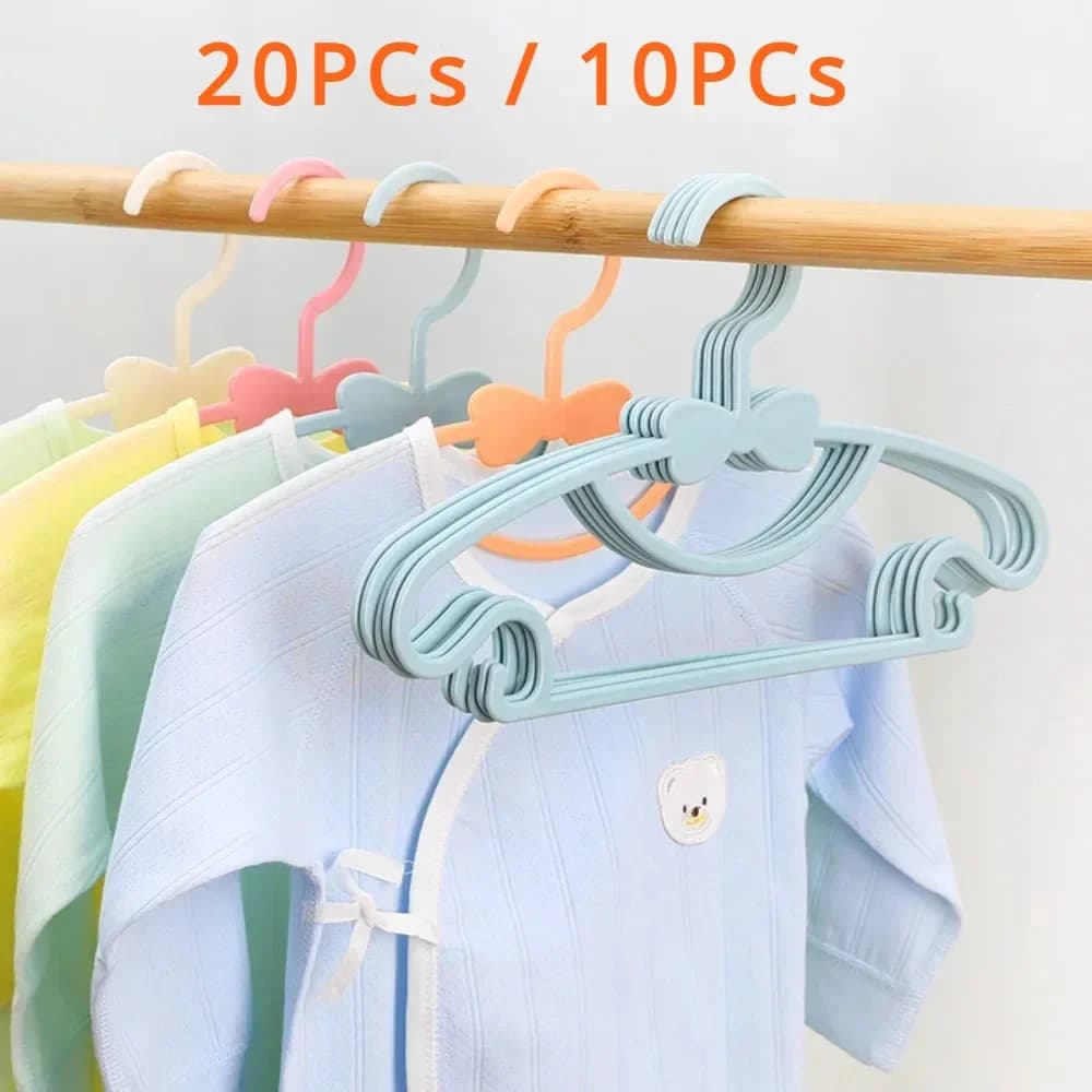 Home Furniture 10PCs/20PCs Plastic Baby Clothes Hanger Kids Hanger Pet Clothes Hanger Cat Dog Coat Hangers Laundry Room Drying R