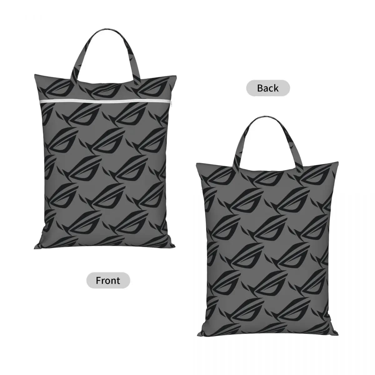 Rog Logo Hd Travel Laundry Bag Waterproof Reusable Dirty Clothes Pouch Gym Yoga Vacation Washing Basket