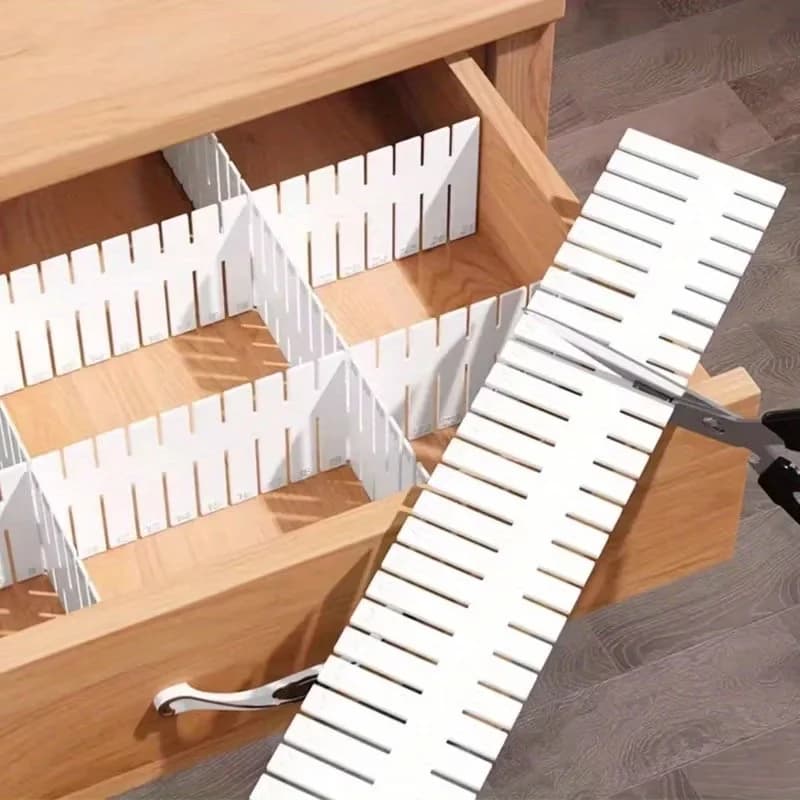1-10pcs Drawer Divider Adjustable Drawer Storage Organizer for Socks Underwear Makeup Kitchen Dresser Can Help Tidy Office Desk