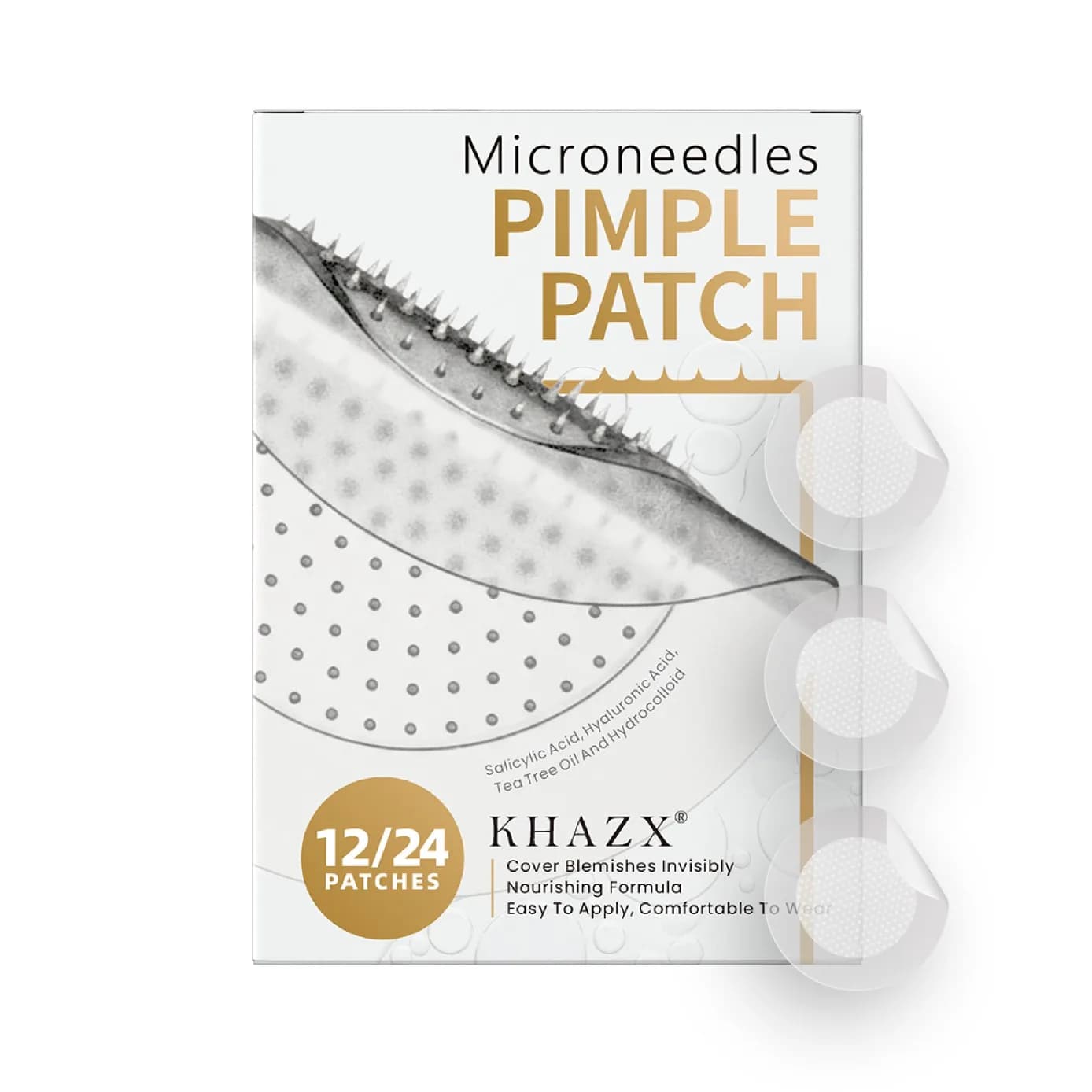 Overnight Micro-Dart Acne Patches - Dissolve Blemishes While You Sleep with Invisible Hydrocolloid Technology for AM Clear Skin.