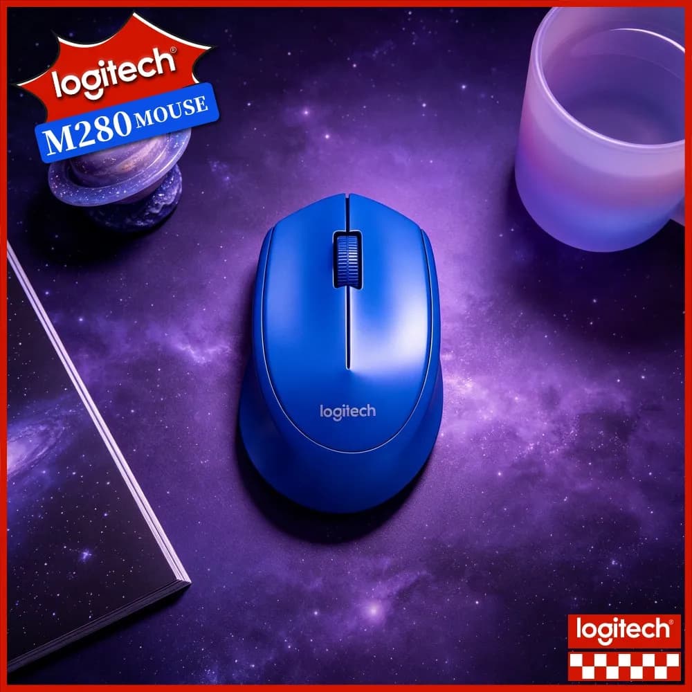 Travel Friendly Wireless Mouse M280 Compact Form Plug And Play Setup For Laptop Desktop Home Office Common Daily Computer Usage