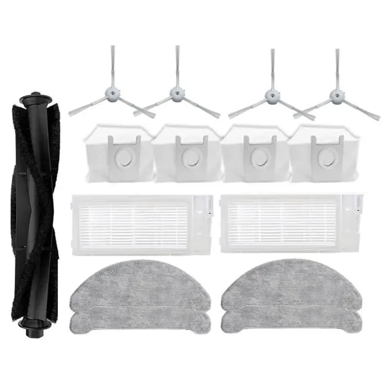 A84X-15PCS Per Robot Aspirapolvere XCLEA H30 Plus/H40 Plus: Spazzola Principale, Spazzole Laterali, Filtro HEPA, Panno Lavapavimenti, Sacchetto Raccoglipolvere di Ricambio