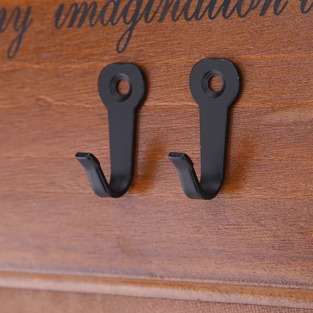 10 Pieces Hooks Wall Hangers in League of Zinc for Armadi, Ripiani, Mugs and Keyring