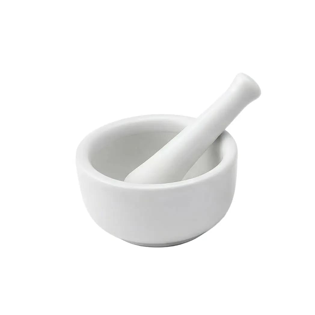 Small Mortar and Pestle Set, Fine Porcelain 2.75-Inch for Spices Herbs Nuts and Pills