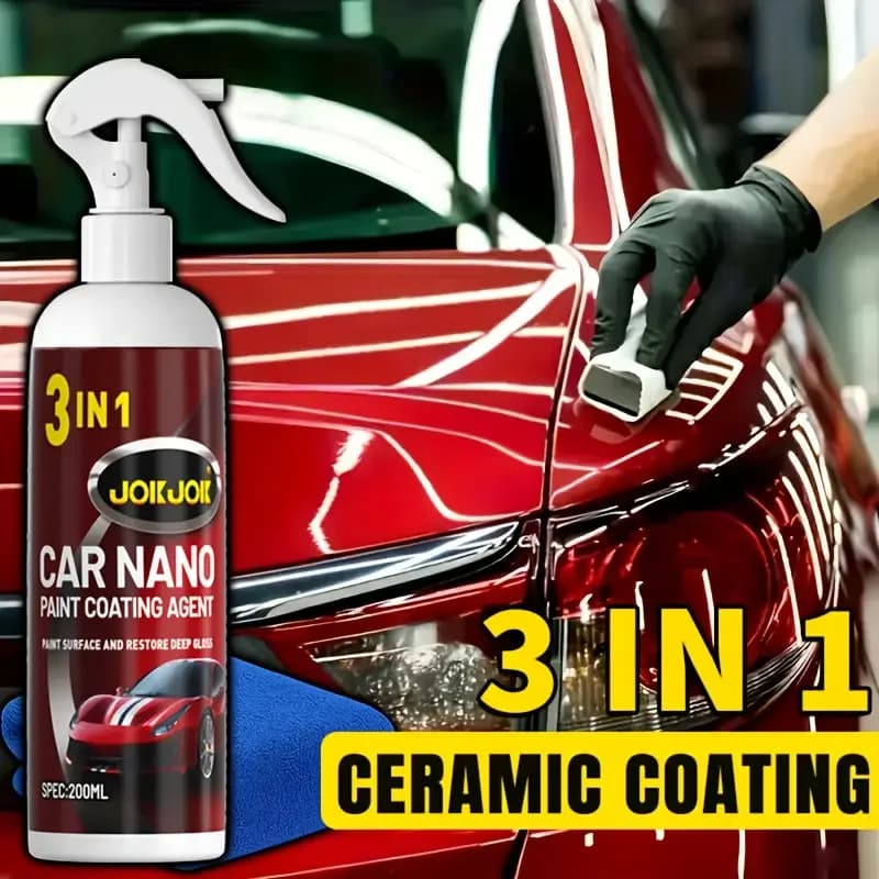 Spray per rivestimento nano automobilistico ad azione rapida 3 in 1: protezione ceramica, lucidatura e ristrutturazione della vernice e plastica - idrofobico