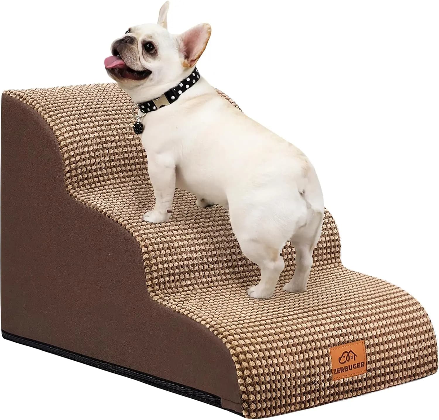 Dog Ramp and Stair for Bed 16' H-20 H,3-Step Cat Stair for Sofa and Chair,4-Step Dog Ramp for High Bed and Window,Durable Nonsli