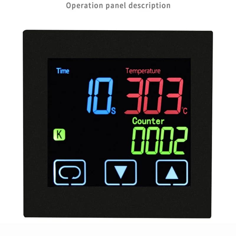 Kitchen fryer thermostat with timer function and counter - Temperature regulator for pan and chicken