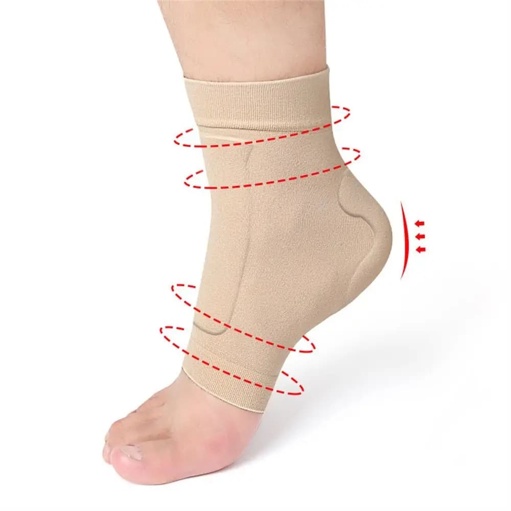 Calzini Sportivi con Cuscinetti in Gel Invisibili per Tallone, Calzini in Silicone per Massaggio Plantare, Calzini Protettivi per Tallone con Imbottitura in Gel, Supporto Elastico per Caviglia Unisex