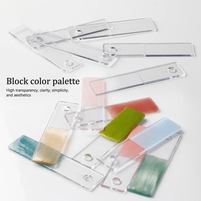 Rectangular Exhibitor for Fin Nails, UV Gel Color Folder, Manicure Practice Tool, Plate to Show Disposals