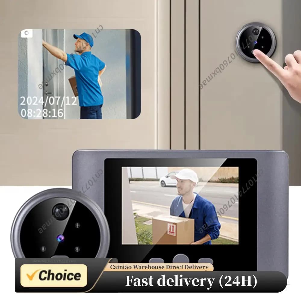 Videocitofono Wireless con Rilevatore di Movimento PIR, Visore Digitale per Porta con Schermo LCD da 2,8 Pollici per Sistema di Sicurezza Domestica