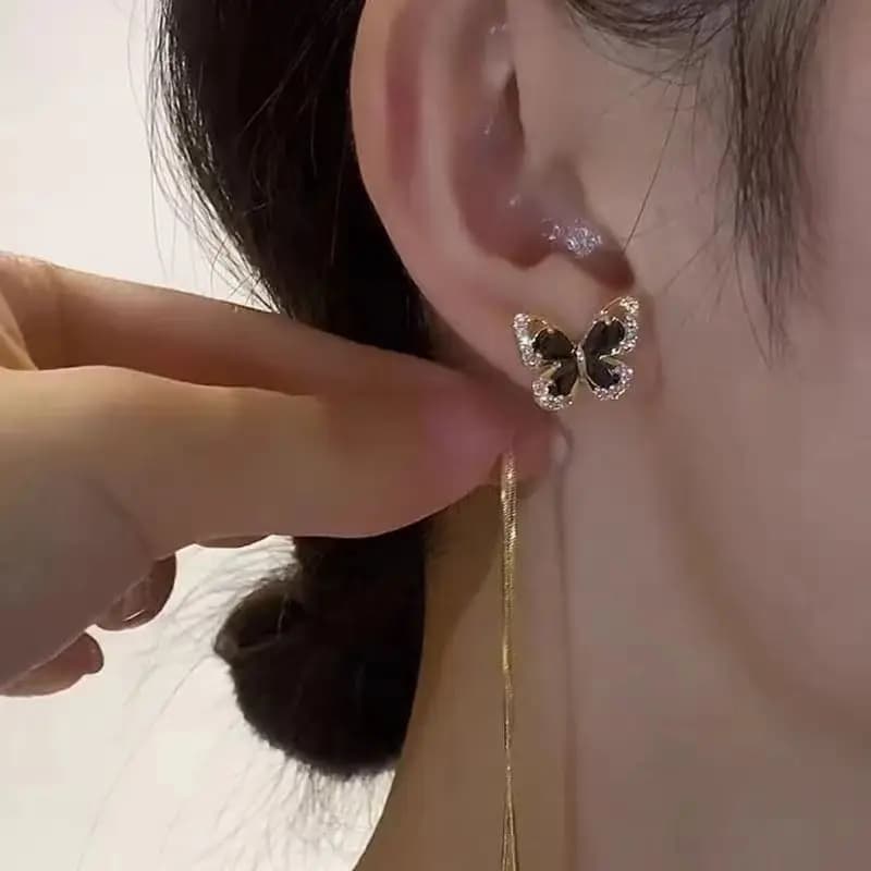 2PC Women's Fashion Butterfly tassel Earrings Jewelry Accessories Suitable for Date, Party, Festival Gifts-87