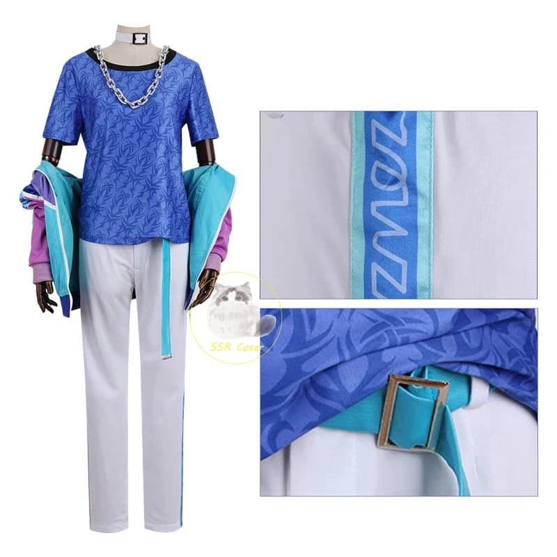 COSAnime Monkey D Luffy Cosplay Costume Egghead Island 163 Robe Cloak Jacket Coat Hat Outfit Halloween Unisex Set