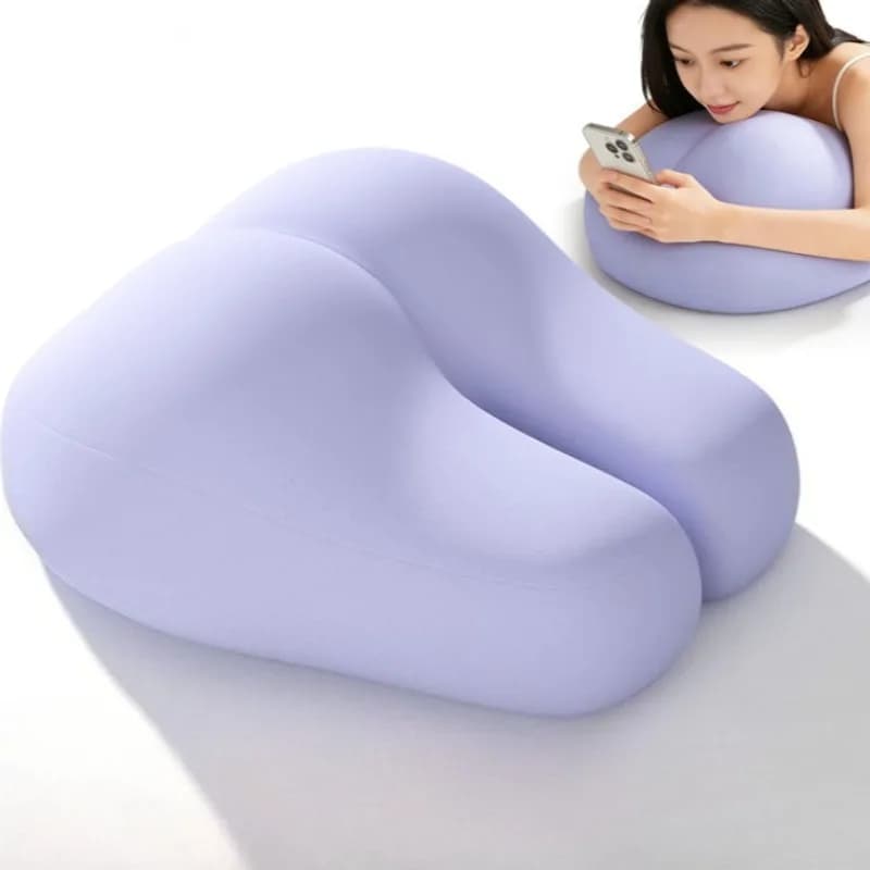 Hip-shaped Pillow for Stomach Sleeping, 3D Foam Bolster Pillow, Creative Butt Cheeky Face Down Pillow Cushion for Couples