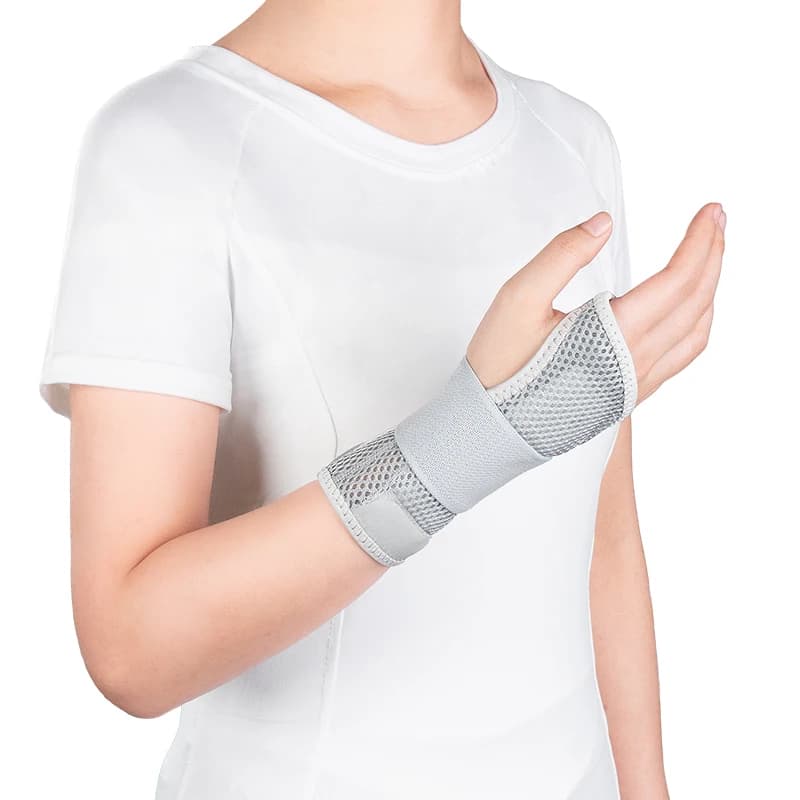 Comodo e traspirante supporto a compressione per il polso a doppio sostegno, dimensioni regolabili per stabilizzare le articolazioni del polso, adatto sia per uomini che per donne.