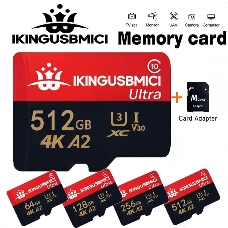 Sd Sd Quality Uhs-i Fast Memory Tf High Reliable Mini Premium Speed Quality Micro for Smartphone 32-64-128-256-512gb High Card