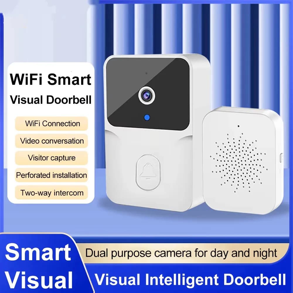 Tuya Wifi Videocitofono senza fili Campanello per porta HD Sistema citofonico bidirezionale per la sicurezza dell'allarme IR domestico Sicurezza domestica intelligente