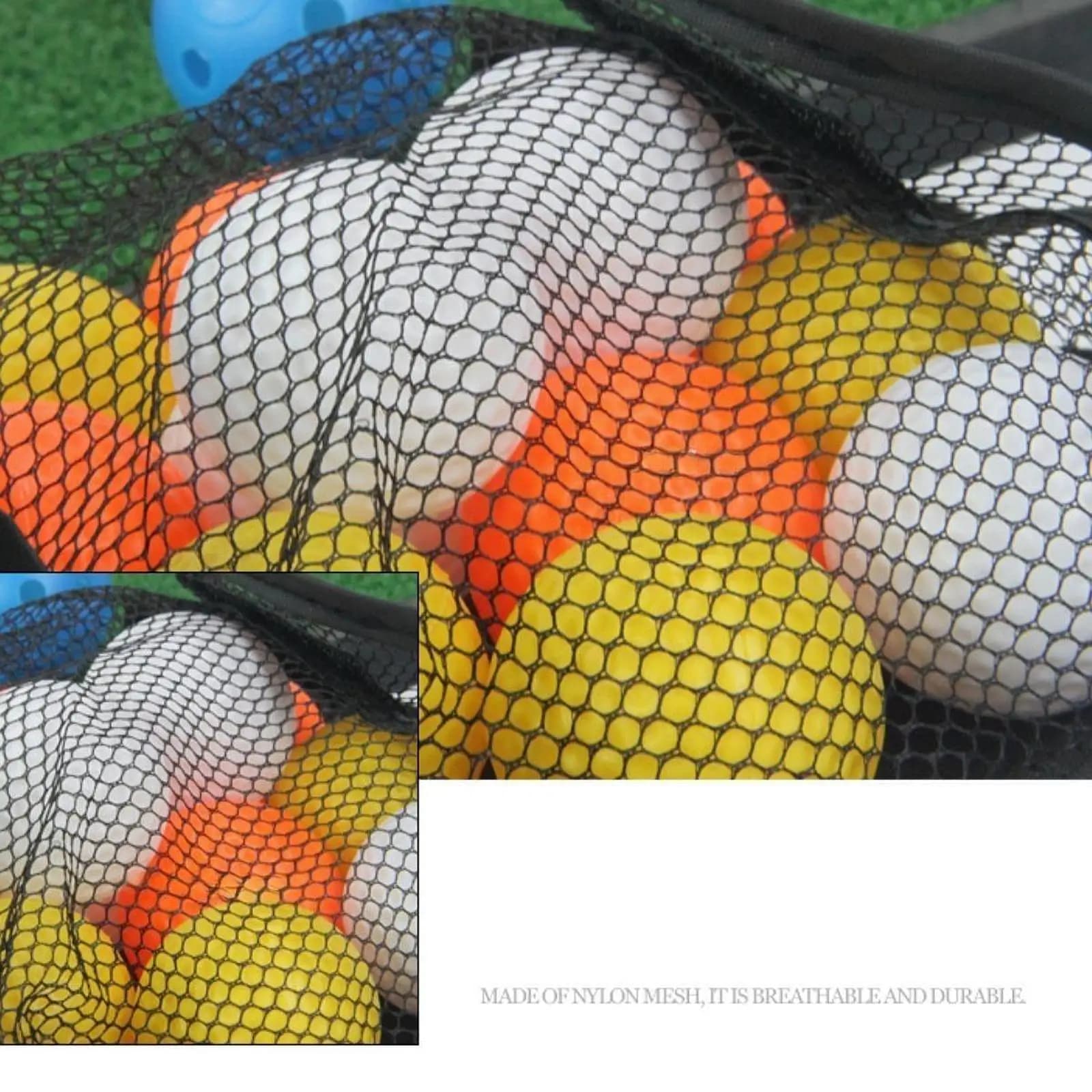 Golf Ball Pocket Organizer Wear Resistant Nylon Bag Golf Tools Accessory for Outdoor Sports Practice