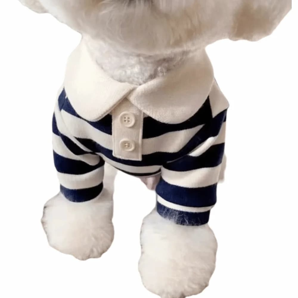 Abiti per animali domestici Camicia a righe per cani stile colletto Comode magliette per cani traspiranti Gilet rinfrescante Gilet morbido per gatti Abbigliamento per gattini