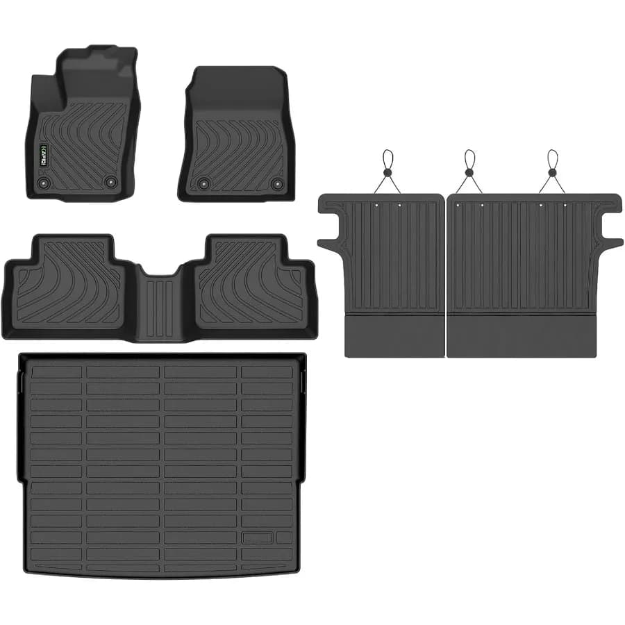 AllWeather TPE Tappetini per auto e set di fodere per carico per modelli Nissan Kicks SV SR del 2025 con accessori per schienale e ponte superiore C