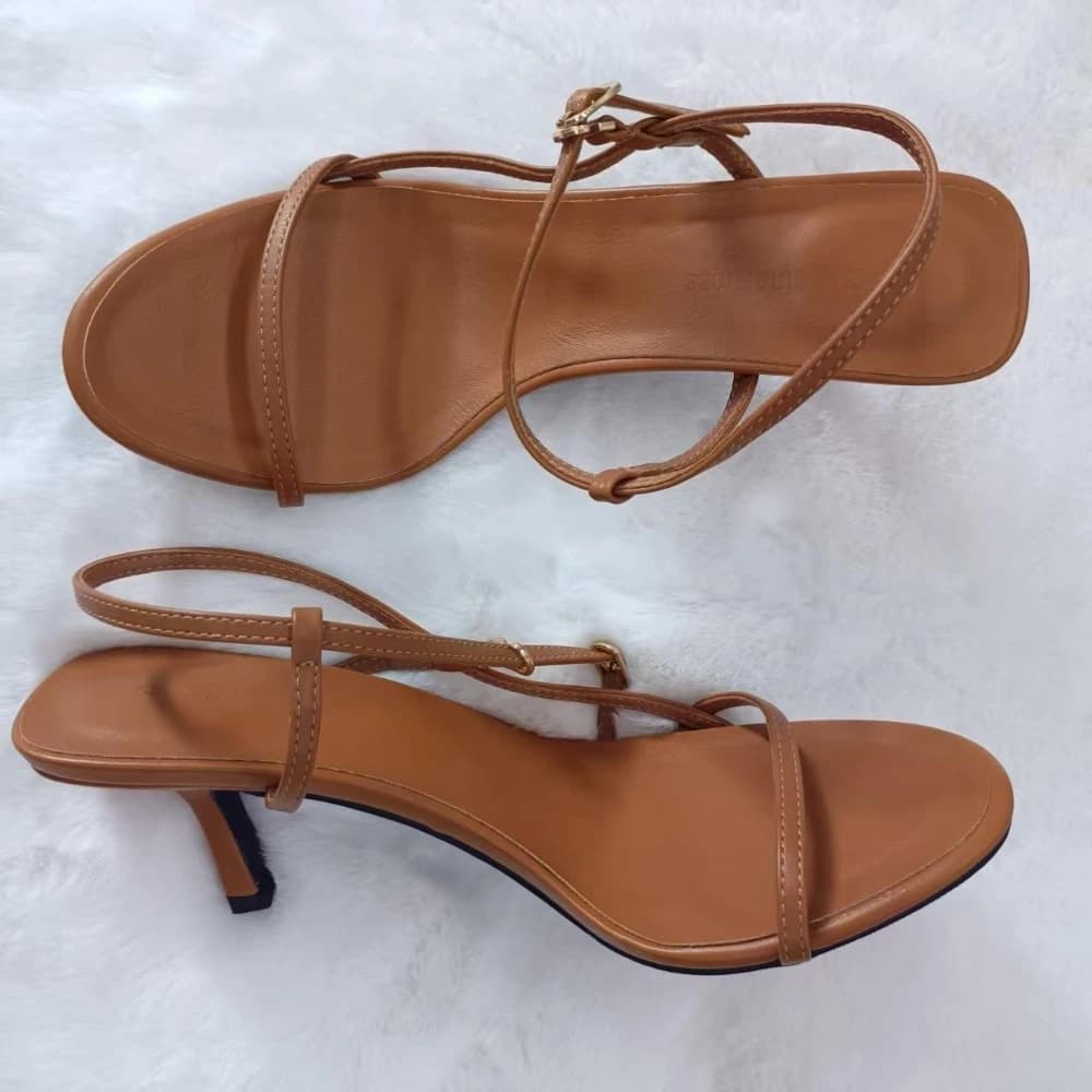 Sandali Estivi da Donna Nuovi con Cinturino a Fibbia Singola, Scarpe da Donna con Tacco Sottile e Punta Aperta, Sandali con Tacco Alto da Donna