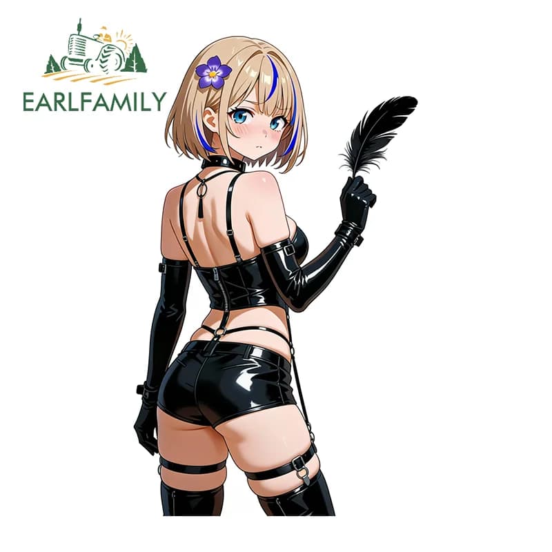 EARLFAMILY Car Sticker with Girl Sexy Soul, Decalcomania for Vehicles, Waterproof, for Decoration Fishing Boxes
