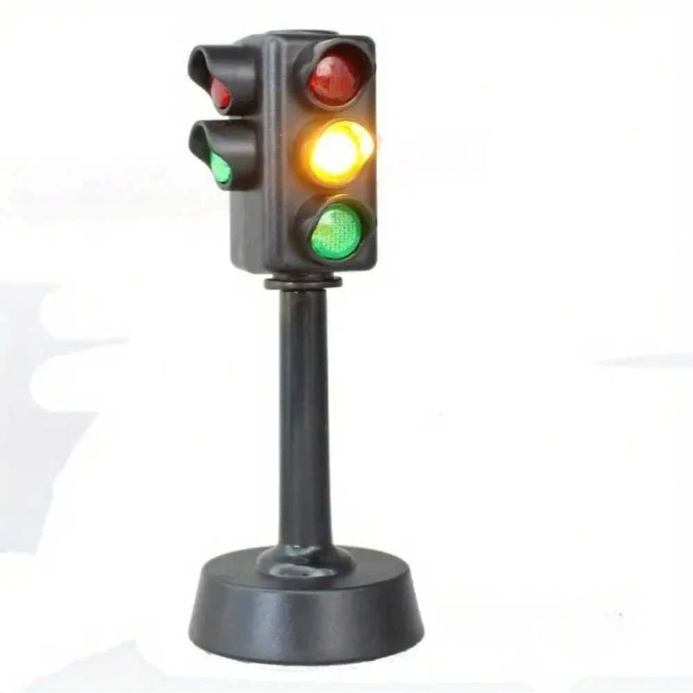 Mini Road Signs Block Road Light, Children's Safety Education Puzzle for Kids Light Toy, Children's Gift