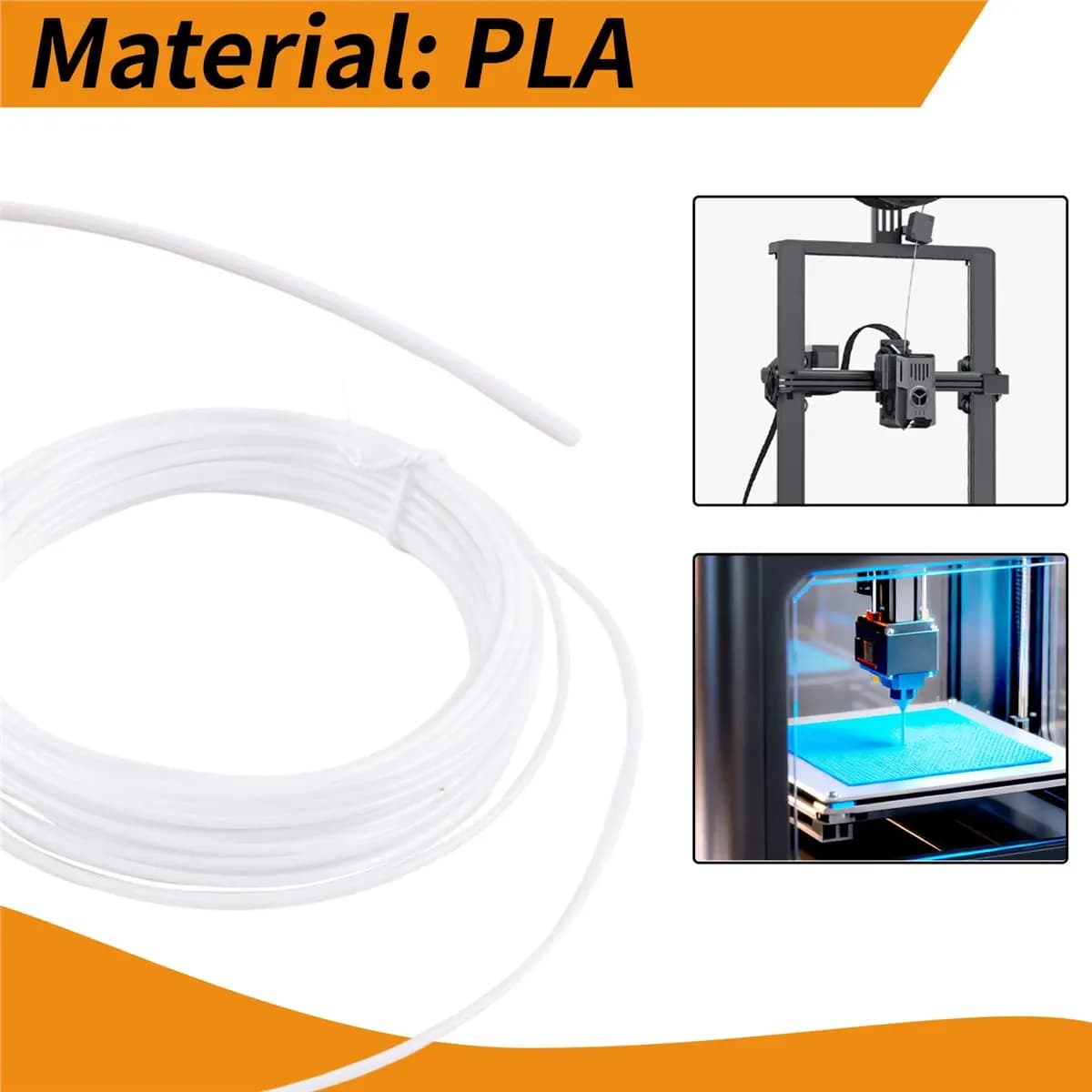 (DT37) 3D Printer Pen Filament 1.75mm PLA 10m(white PLA)