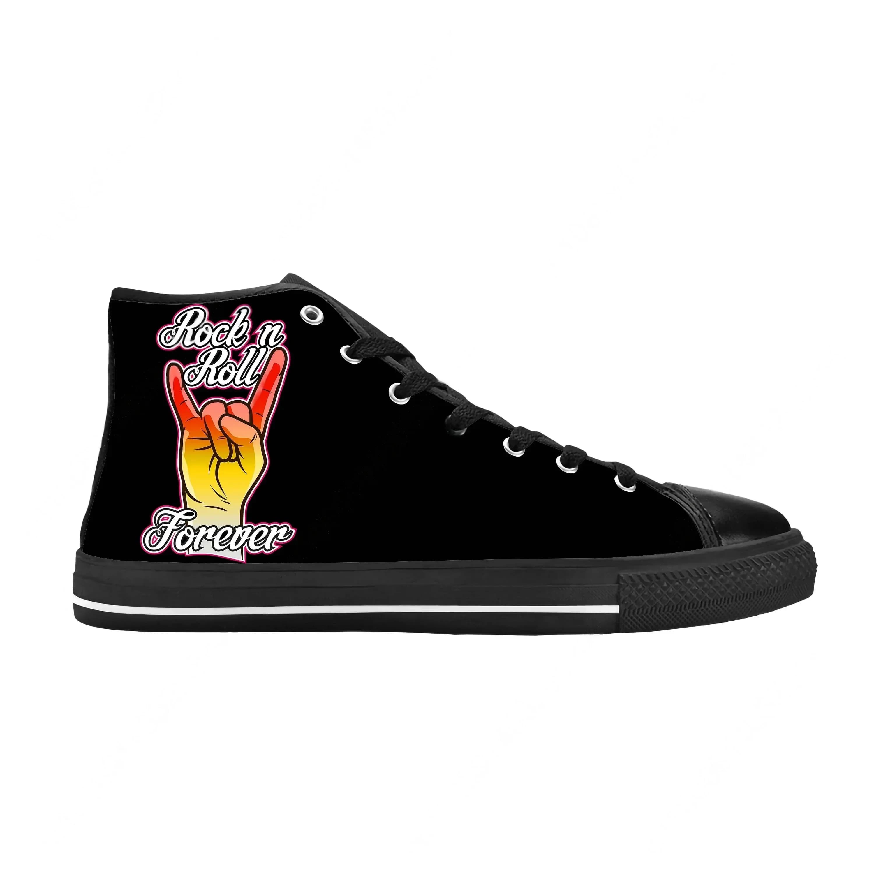 Scarpe Casual Rock N' Roll con Stampa 3D di Cantanti e Chitarristi, Sneakers Comode e Traspiranti per Uomo e Donna