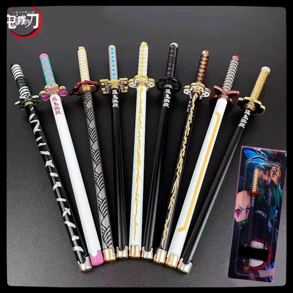 Penna a Sfera Demon Slayer, Penna a Sfera con Tema Anime, Penna Gel con Motivi Ninja, Muichiro, Tanjiro, Zenitsu, Articoli di Cancelleria