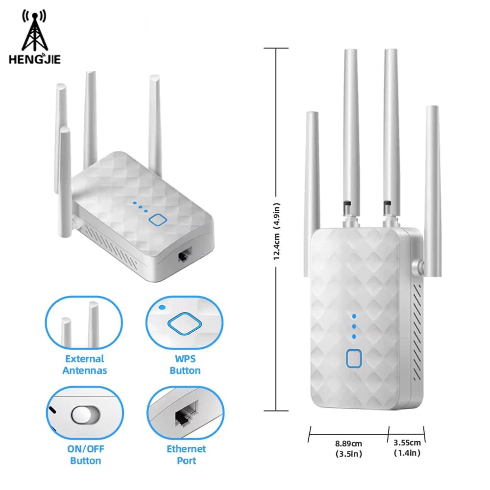 2025 Il più recente estensore Wifi, ripetitore Wifi omnidirezionale, ripetitore Wifi 2.4G 300Mbps Range Extender Wifi universale