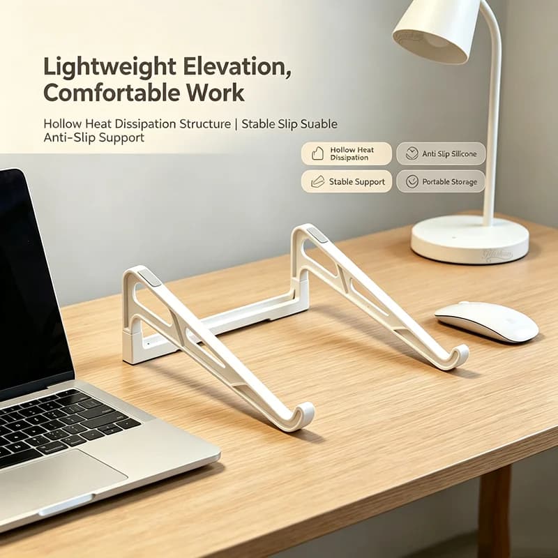 Portable Foldable Laptop Stand Height Adjustable Notebook Riser Cooling Desktop Support Holder for Office Travel