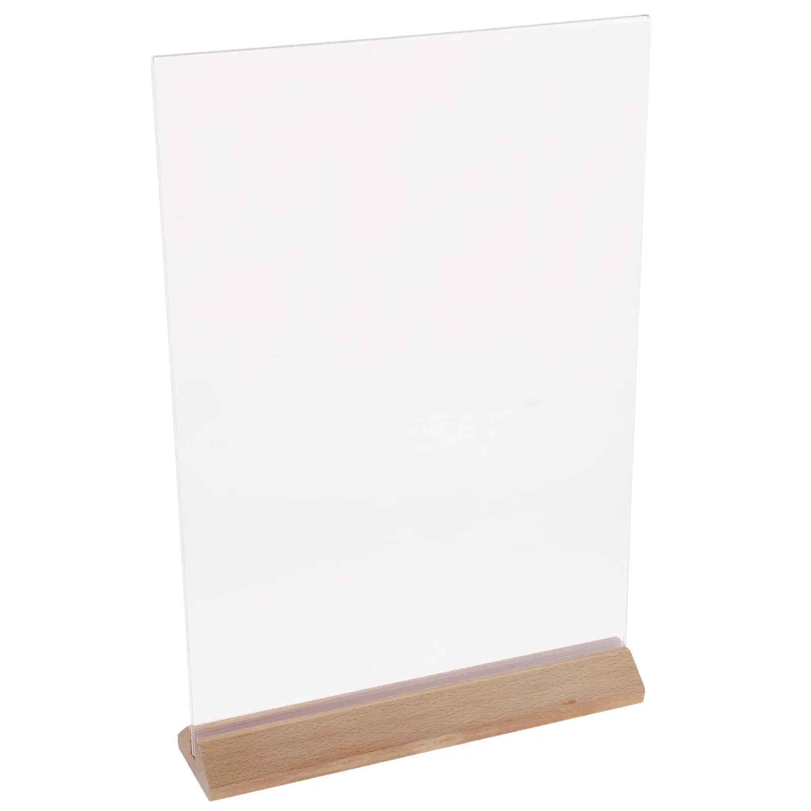 Porta Cartelli in Acrilico Trasparente 5x7 Pollici, Base Robusta, Espositore per Menu di Negozi, Matrimoni, Eventi, Porta Etichette in Acrilico