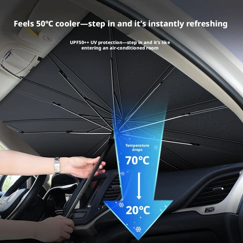 Parasole per auto, protezione solare per parabrezza anteriore, pannello termico, tendina parasole per interni auto