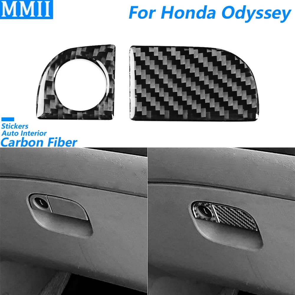 Per Honda Odyssey 2005-2010 Co-pilota in fibra di carbonio vano portaoggetti maniglia pannello rivestimento accessori interni auto adesivo