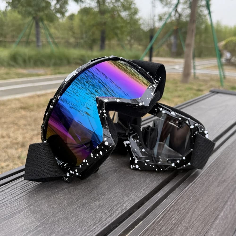 Hot Motocross Occhiali Maschera Uomo Ciclismo Scooter Enduro Antiappannamento Antivento Protezione UV Outdoor MTB MX Occhiali da moto Maschera da sci