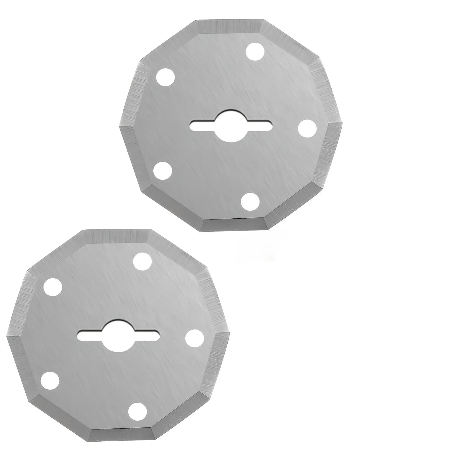 Two sets of household electric fabric scissors blades, used for cutting fabric, cardboard, and for replacing blades in carpets