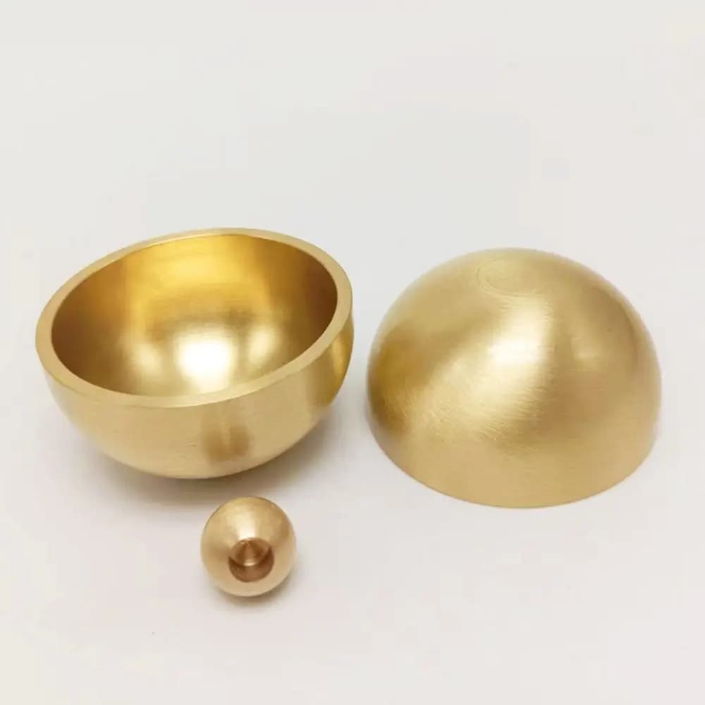 Handmade Brass Mini Singing Bowl Portable Sanskrit Brass Singing Bowl Copper Striker Ball Buddha Instrument