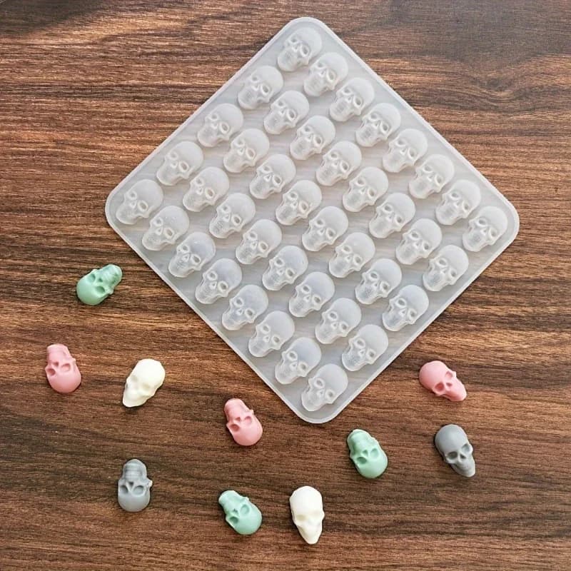 Stampo in silicone per cubetti di ghiaccio con teschio: perfetto per feste bar fai-da-te, whisky fresco, vino, cioccolato, sapone, torte e fondente