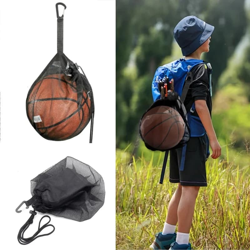 Borsa a rete portatile per pallacanestro, calcio, pallavolo, con coulisse, speciale per scarpe sportive, da 1 a 5 pezzi - Offerta imperdibile!