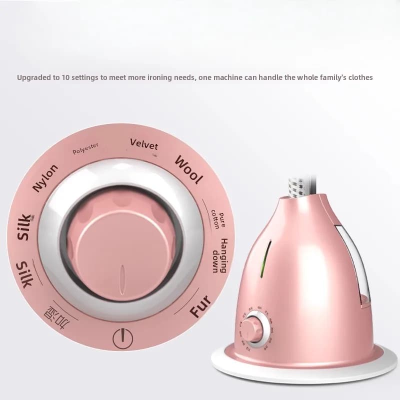 Vaporizzatore per indumenti, ferro da stiro a vapore verticale e vaporizzatore portatile con doppia asta e 7 ugelli in acciaio inossidabile per vapore potente