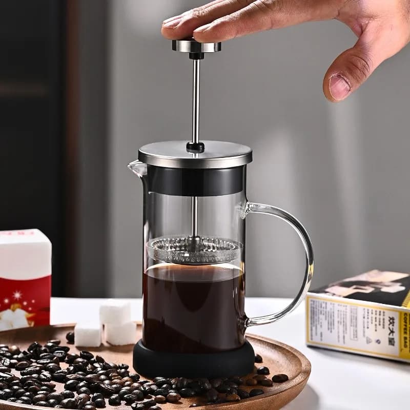 350-1000ml Stainless Steel Glass Coffee Maker French Press Coffee Pot Heat Resistant Borosilicate Glass Tea Pot Household Tools