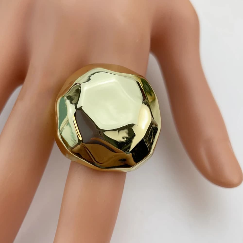 Yuminglai Dubai Gioielli Anello di moda per donna Anelli a tre toni KY26013