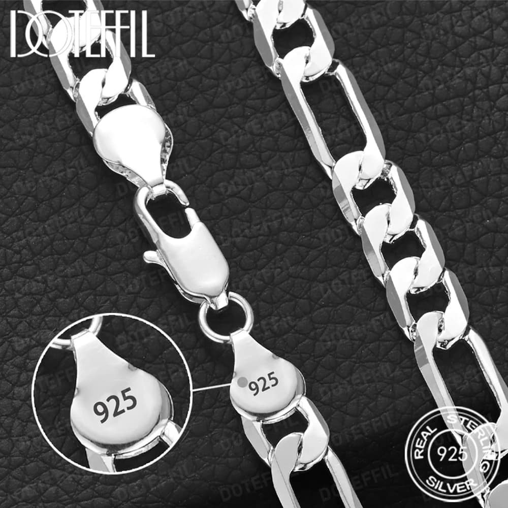 40-75 cm Catena classica da 8 mm Offerta speciale Collana in argento 925 per gioielli di lusso da uomo Regali di Natale di nozze
