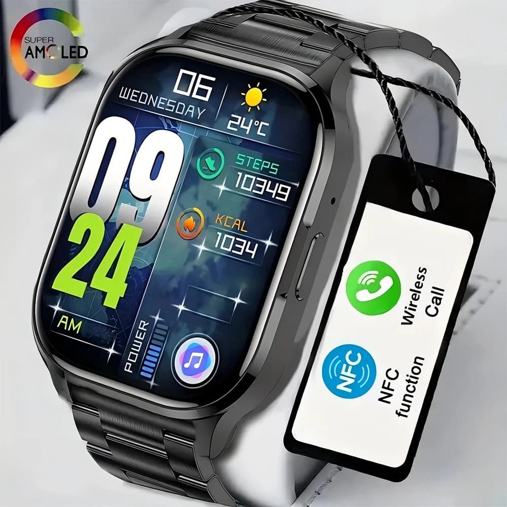 2024 new Smart Watch cardiofrequentimeter sleep monitoring breathing exercise screen AMOLED HD call Bluetooth Smartwatch weather forecast