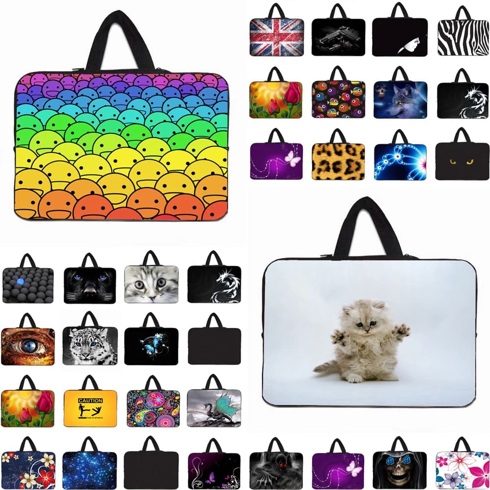 Capa Para Notebook Pouch Bag Handle Carry Cover Case 10/12/13/14/15/17 Laptop Chromebook Funda per Macbook Air Pro 13.3 "Lenovo