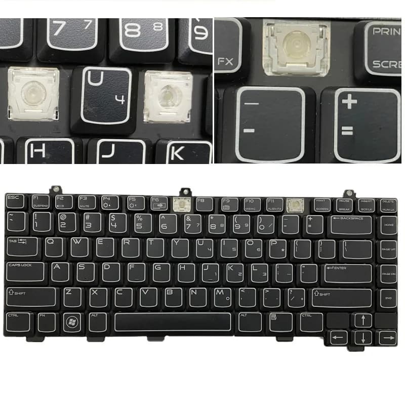 Keycaps tasti cerniera a Clip a forbice per DELL Alienware M14X M15X R1 R2 R4 R3 portachiavi con tastiera nera per Laptop