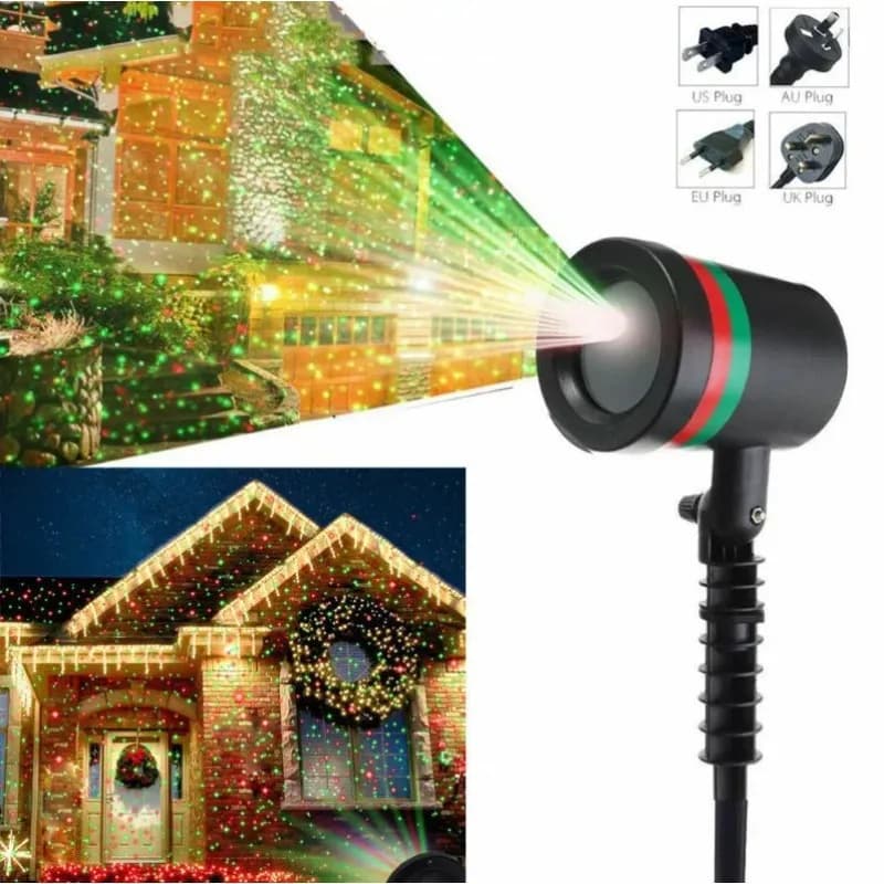 【Caldo】Fata all'aperto Natale Cielo Stella La-ser Proiettore Faretto da palcoscenico Docce Giardino Prato Luce da palcoscenico Paesaggio Discoteca Capodanno