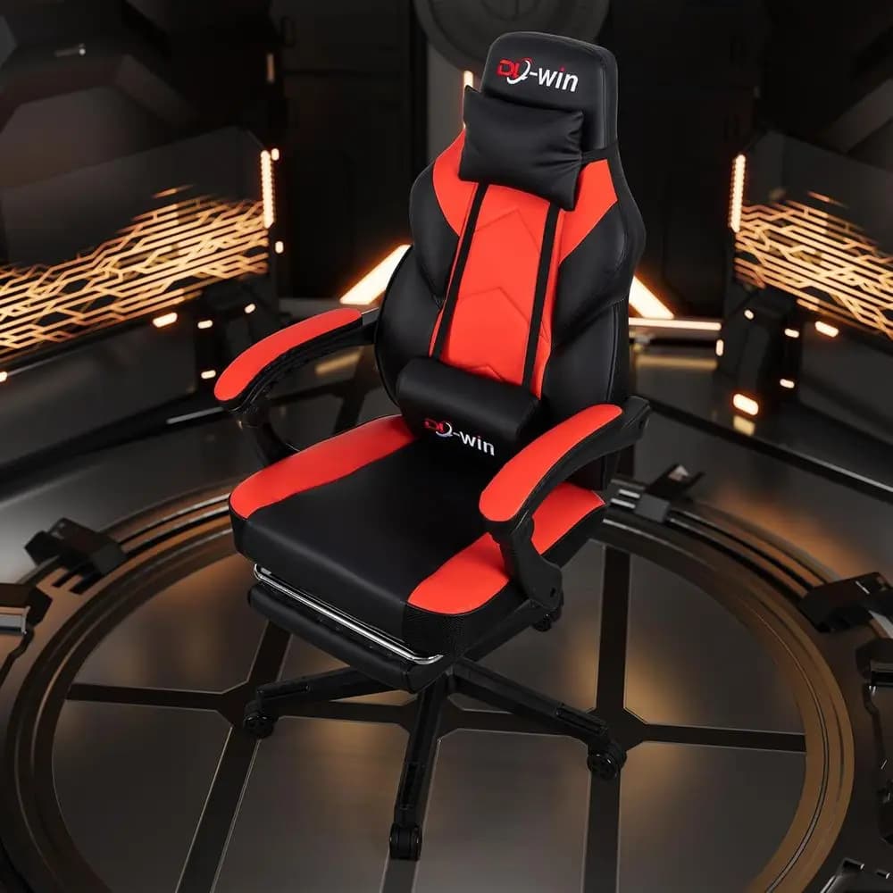 Red Swivel Gaming Chair for Computer Gamers
